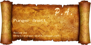 Punger Anett névjegykártya